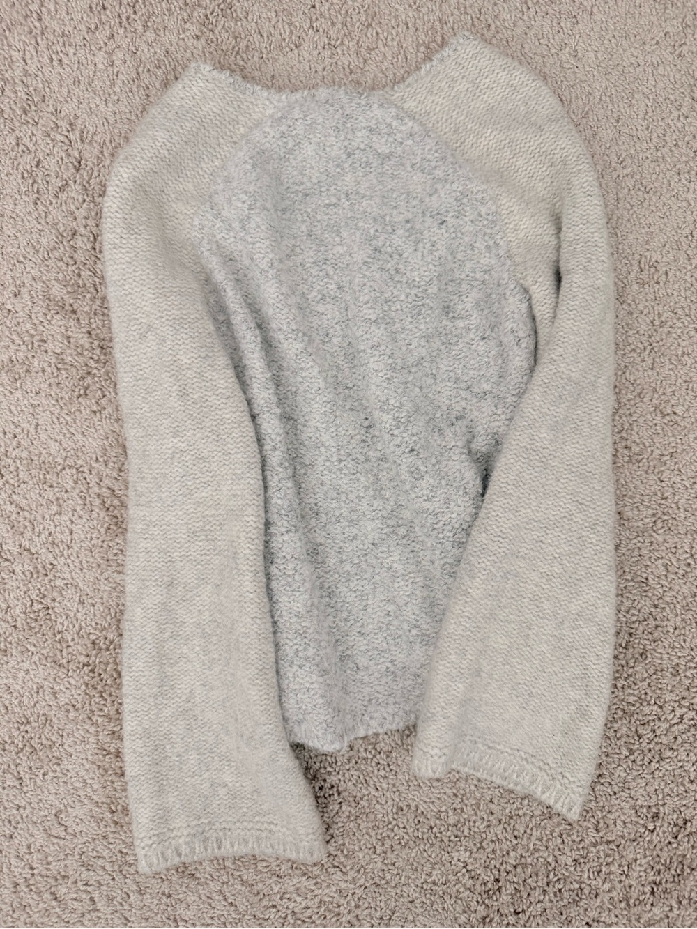 Anthropologie Moth V-Neck Women's Sweater in Heather Gray with Bell Sleeves - Picture 4 of 8
